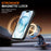 For iPhone 15 Case Magnetic Case Ring Kickstand Slide Camera Cover TPU PC Hybrid Phone Shell - Black - 2