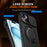 For iPhone 15 Case Magnetic Case Ring Kickstand Slide Camera Cover TPU PC Hybrid Phone Shell - Black - 5