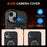 For iPhone 15 Case Magnetic Case Ring Kickstand Slide Camera Cover TPU PC Hybrid Phone Shell - Black - 6