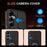 For Samsung Galaxy A35 5G Case Magnetic Case Ring Kickstand Slide Camera Cover TPU PC Hybrid Phone Shell - Black - 6