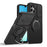 For Samsung Galaxy A26 5G Case Magnetic Case Ring Kickstand Slide Camera Cover TPU PC Hybrid Phone Shell - Black - 1