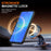 For Samsung Galaxy A37 5G Case Magnetic Case Ring Kickstand Slide Camera Cover TPU PC Hybrid Phone Shell - Black - 2