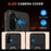 For Samsung Galaxy A37 5G Case Magnetic Case Ring Kickstand Slide Camera Cover TPU PC Hybrid Phone Shell - Black - 6