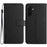 For Samsung Galaxy A27 5G Case Wallet Imprint PU Leather Flip Folio Phone Cover - Black - 1