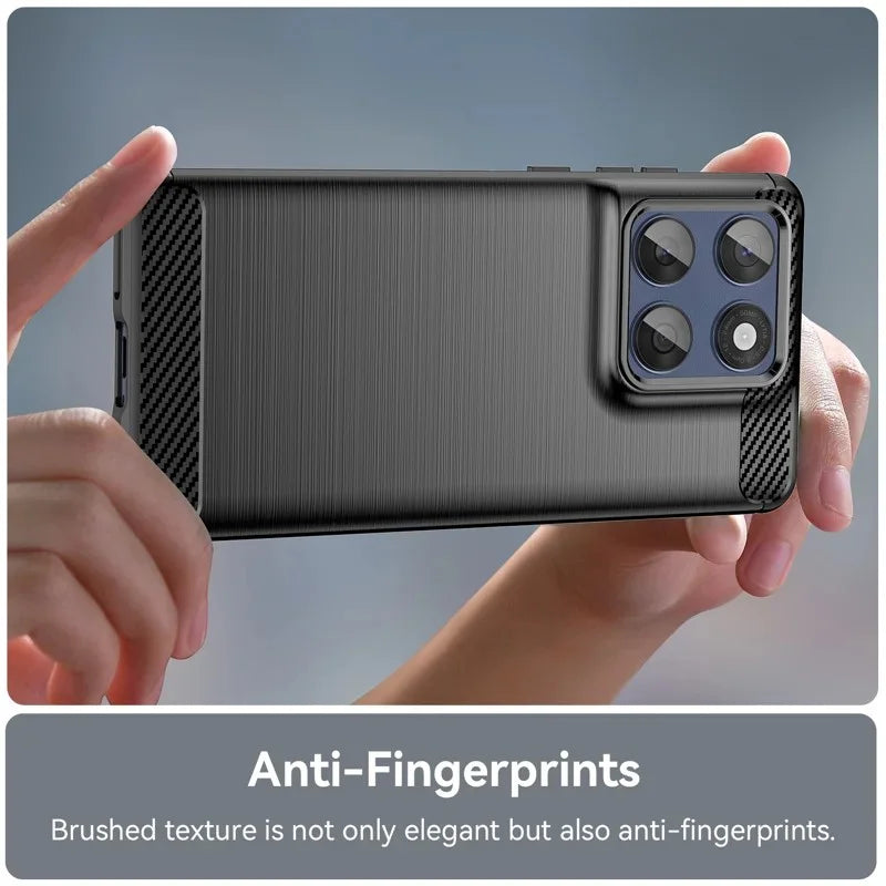 WANLONFENG For Motorola Edge 70 Fusion+ 5G / Motorola Edge 70 Fusion 5G Case with Screen Film LS Series Big Lens Hole Brushed Texture TPU Phone Cover - Black - 6