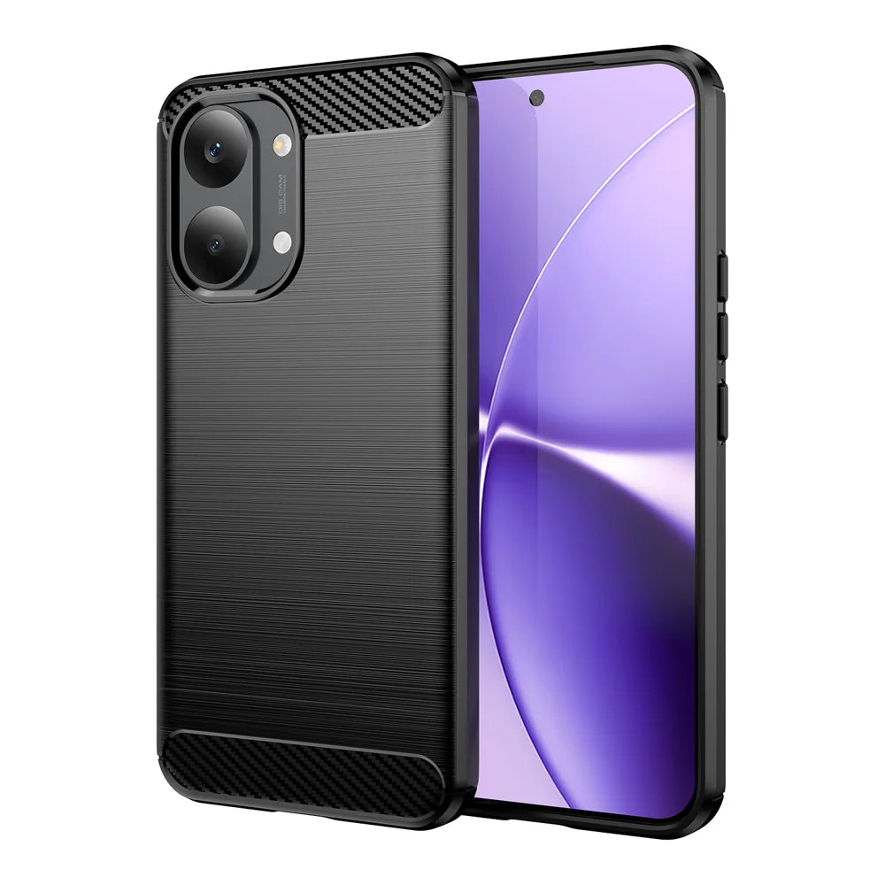 WANLONFENG For Xiaomi Redmi Turbo 5 Max 5G / Xiaomi Poco X8 Pro Max 5G Case with Screen Film LS Series Big Lens Hole Brushed Texture TPU Phone Cover - Black - 2