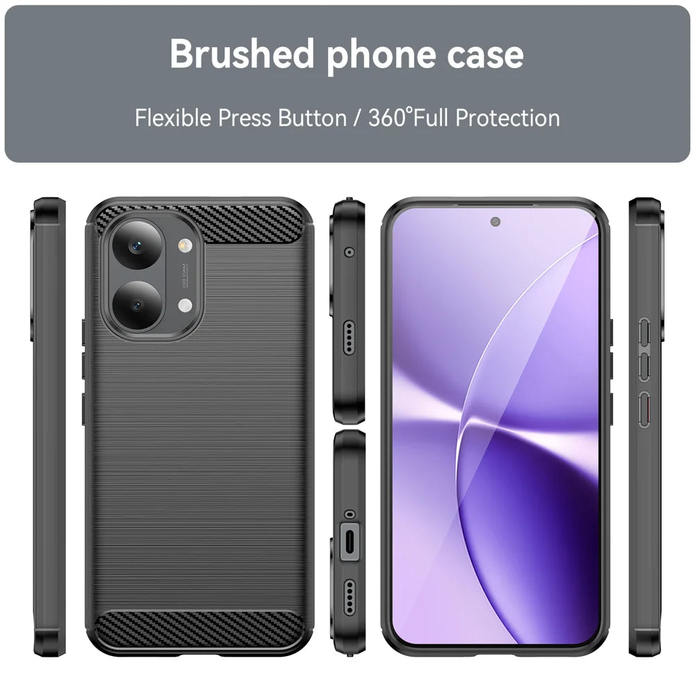WANLONFENG For Xiaomi Redmi Turbo 5 Max 5G / Xiaomi Poco X8 Pro Max 5G Case with Screen Film LS Series Big Lens Hole Brushed Texture TPU Phone Cover - Black - 3