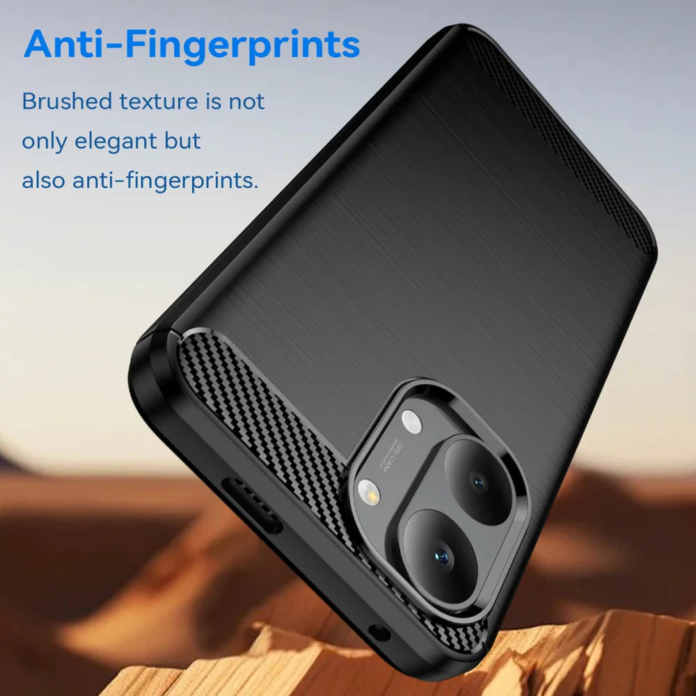 WANLONFENG For Xiaomi Redmi Turbo 5 Max 5G / Xiaomi Poco X8 Pro Max 5G Case with Screen Film LS Series Big Lens Hole Brushed Texture TPU Phone Cover - Black - 4