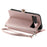 For Google Pixel 11 Leather Case with Wrist Strap Wallet Stand Phone Cover - Rose Gold - 4