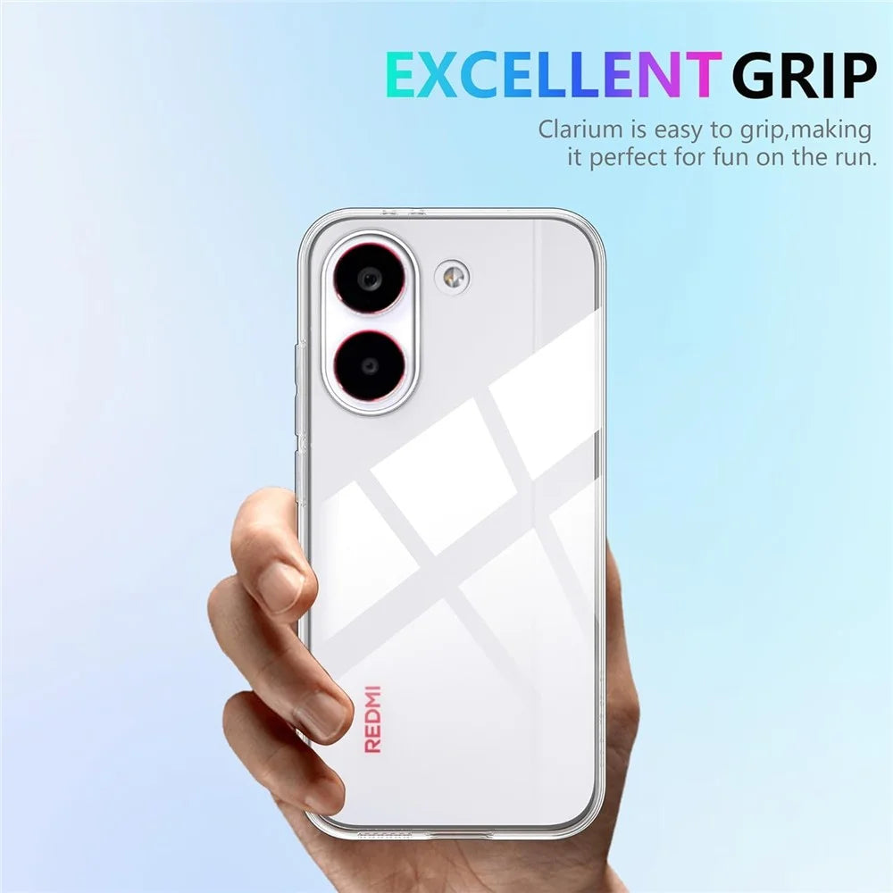 For Xiaomi Poco X8 Pro 5G Case TPU Clear Phone Cover + 2PCS Tempered Glass Screen Film 2.5D Arc Edge - Transparent - 2