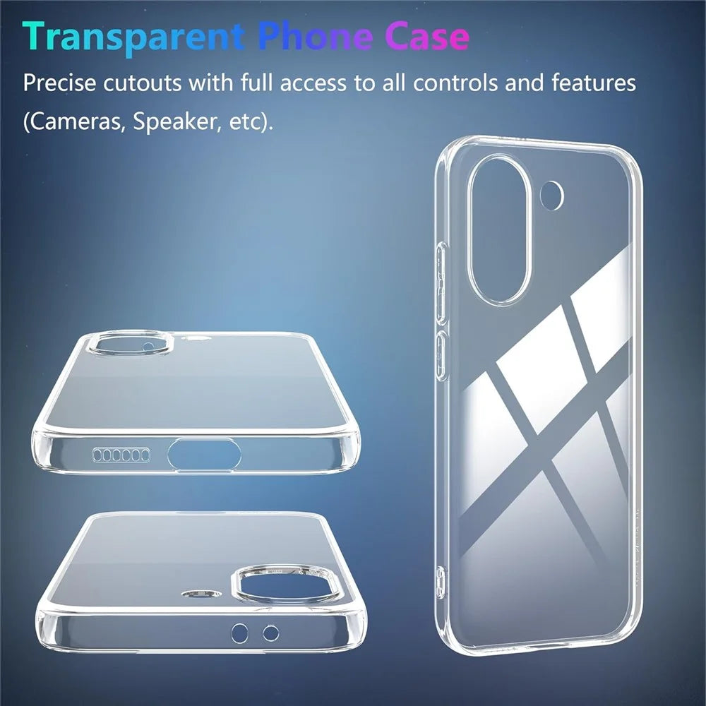 For Xiaomi Poco X8 Pro 5G Case TPU Clear Phone Cover + 2PCS Tempered Glass Screen Film 2.5D Arc Edge - Transparent - 4