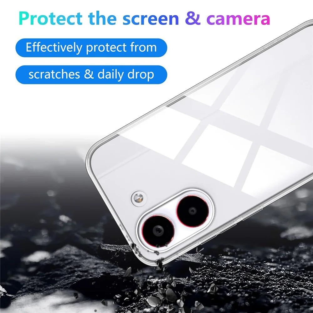 For Xiaomi Poco X8 Pro 5G Case TPU Clear Phone Cover + 2PCS Tempered Glass Screen Film 2.5D Arc Edge - Transparent - 5