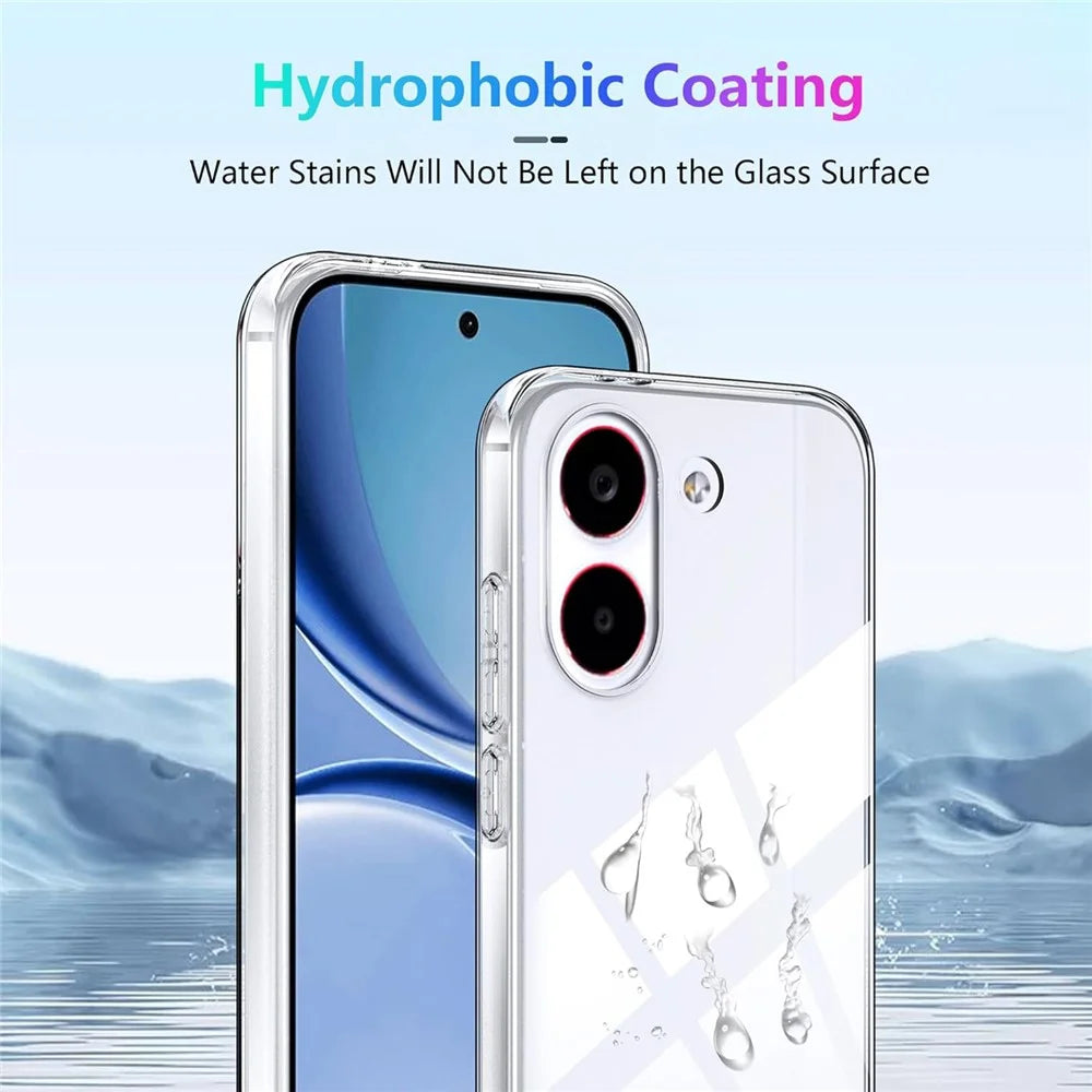 For Xiaomi Poco X8 Pro 5G Case TPU Clear Phone Cover + 2PCS Tempered Glass Screen Film 2.5D Arc Edge - Transparent - 6