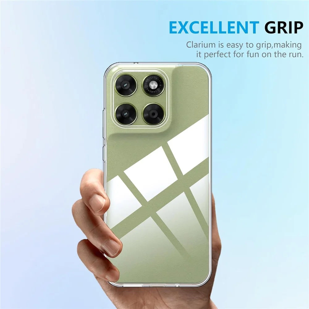 Case For Motorola Moto G87 5G / G67 5G / G77 5G TPU Clear Phone Cover + 2PCS Tempered Glass Screen Film 2.5D Arc Edge - Transparent - 2
