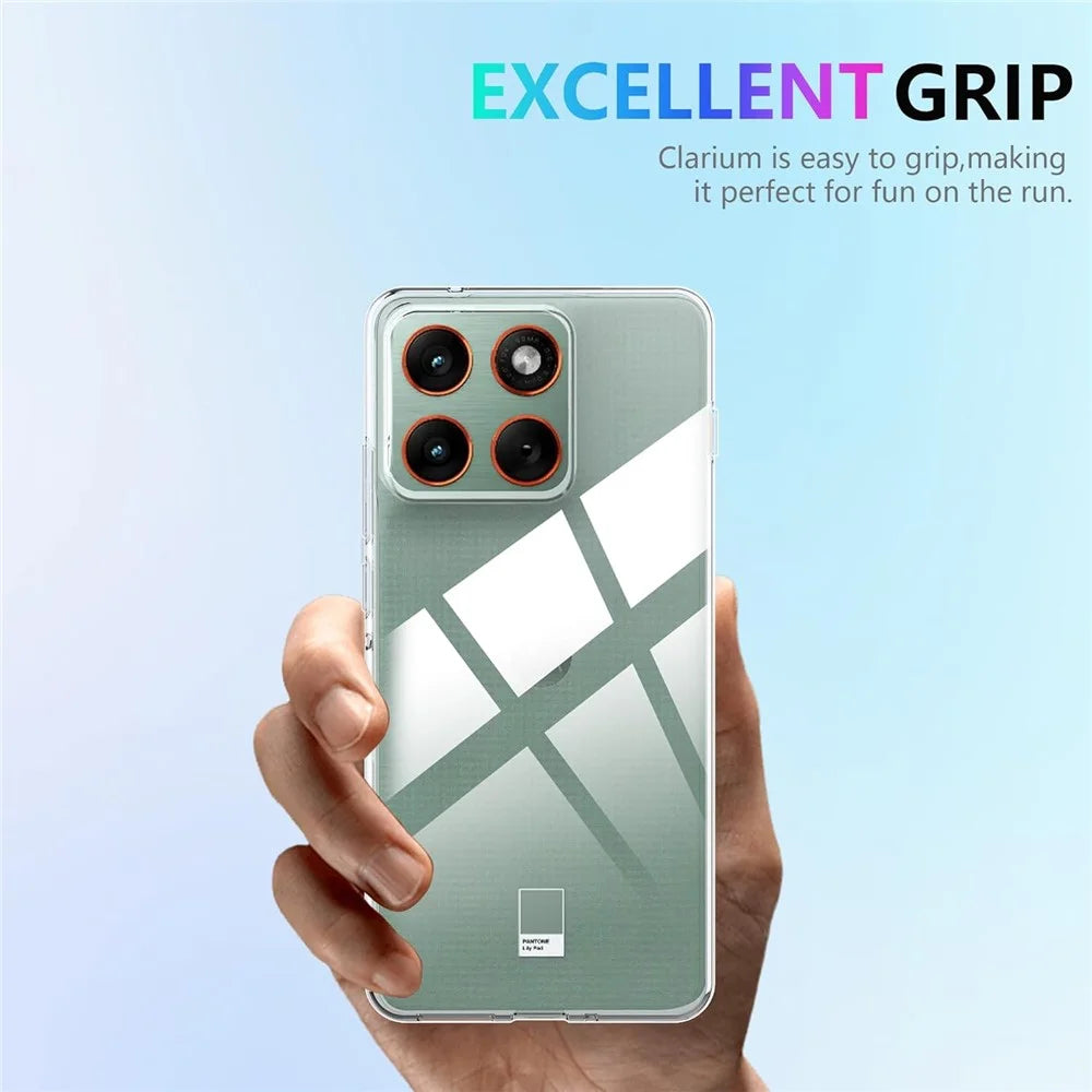 Case For Motorola Edge 70 5G  /  Moto X70 Air 5G TPU Clear Phone Cover + 2PCS Tempered Glass Screen Film 2.5D Arc Edge - Transparent - 2