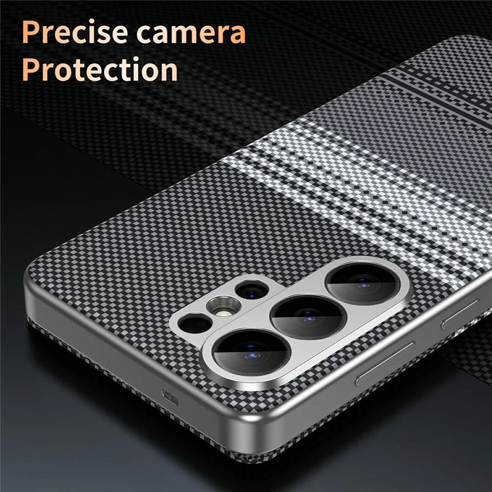 For Samsung Galaxy S26 Ultra Case Card Slot View Window Gradient Color Checkered Pattern Leather Phone Cover - Black - 6