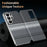 For Samsung Galaxy S26 Ultra Case Card Slot View Window Gradient Color Checkered Pattern Leather Phone Cover - Black - 7