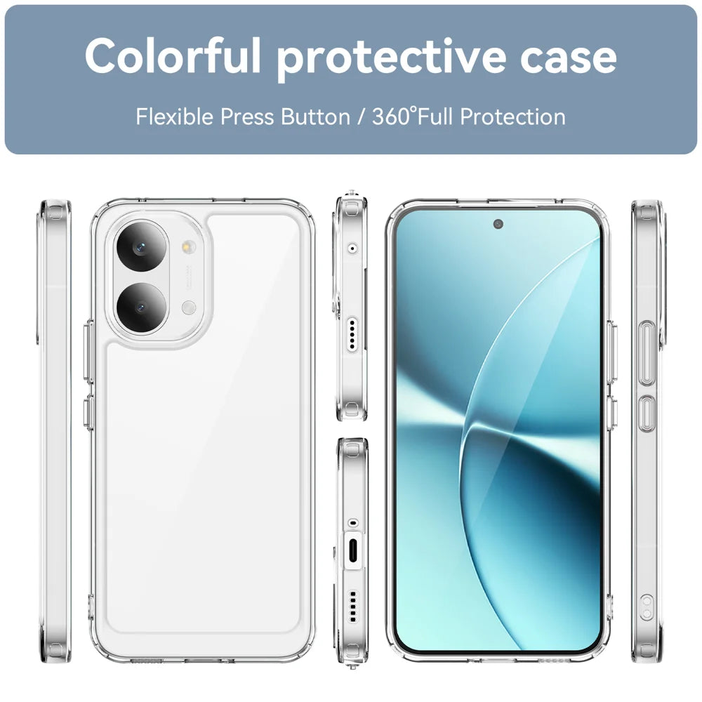 WANLONFENG For Xiaomi Redmi Turbo 5 Max 5G / Xiaomi Poco X8 Pro Max 5G Case MF Series TPU Acrylic Clear Phone Cover with Tempered Glass Film - Transparent - 3
