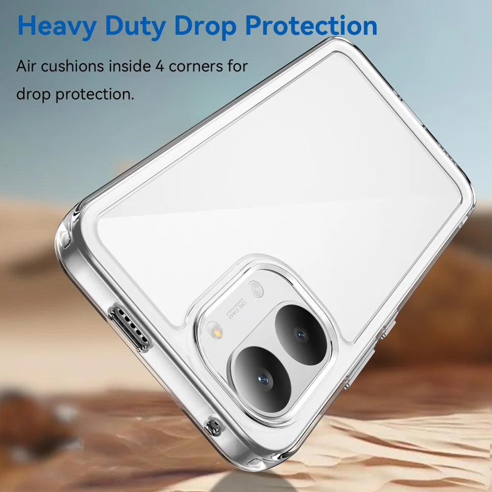 WANLONFENG For Xiaomi Redmi Turbo 5 Max 5G / Xiaomi Poco X8 Pro Max 5G Case MF Series TPU Acrylic Clear Phone Cover with Tempered Glass Film - Transparent - 4