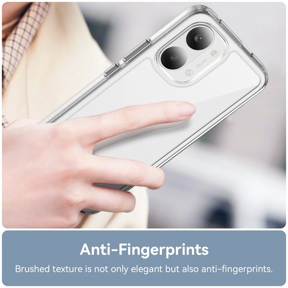 WANLONFENG For Xiaomi Redmi Turbo 5 Max 5G / Xiaomi Poco X8 Pro Max 5G Case MF Series TPU Acrylic Clear Phone Cover with Tempered Glass Film - Transparent - 6