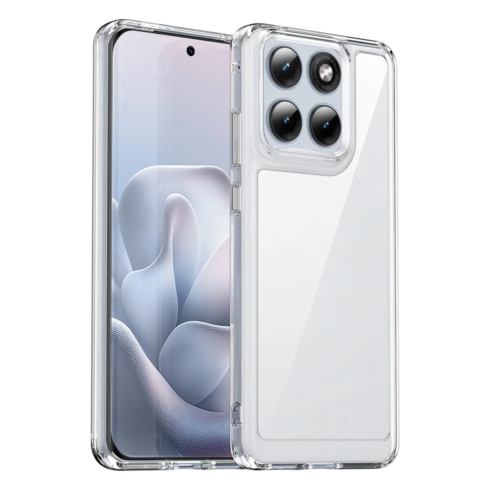 WANLONFENG For Motorola Edge 70 Fusion+ 5G / Motorola Edge 70 Fusion 5G Case MF Series TPU Acrylic Clear Phone Cover with Tempered Glass Film - Transparent - 2