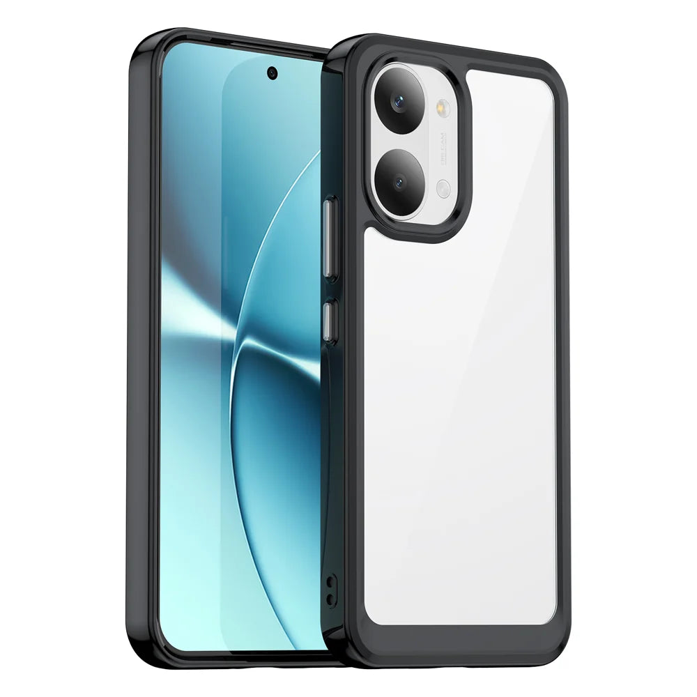 WANLONFENG For Xiaomi Redmi Turbo 5 Max 5G / Xiaomi Poco X8 Pro Max 5G Phone Case XC Series TPU Acrylic Cover with Tempered Glass (Big Lens Hole) - Black - 2