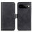For Google Pixel 11 Pro XL Case Stand Cowhide Texture PU Leather Phone Cover - Black - 1