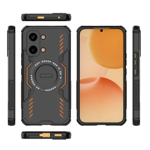 WANLONFENG For Xiaomi Redmi Turbo 5 Max 5G / Xiaomi Poco X8 Pro Max 5G Magnetic Case DJ Series PC TPU Phone Cover with 2Pcs Tempered Glass Film - Black - 2