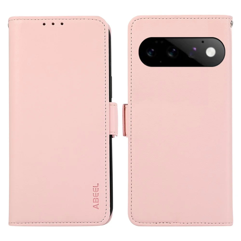 ABEEL For Google Pixel 11  /  Pixel 11 Pro Case Leather Phone Cover with RFID Blocking Wallet - Pink - 1