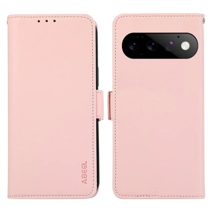 ABEEL For Google Pixel 11  /  Pixel 11 Pro Case Leather Phone Cover with RFID Blocking Wallet - Pink - 1