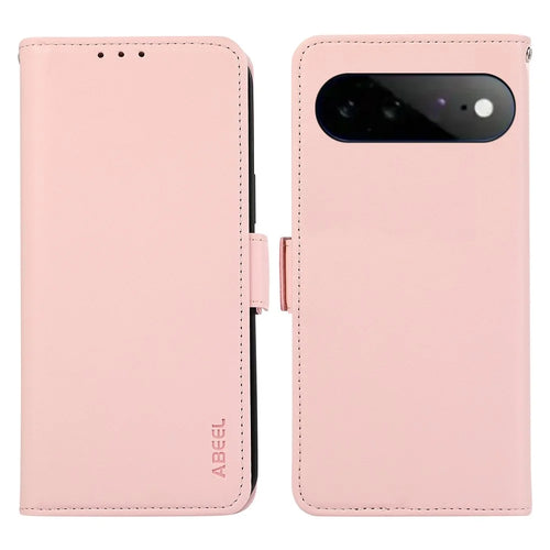 ABEEL For Google Pixel 11 Pro XL Case Leather Phone Cover with RFID Blocking Wallet - Pink - 1