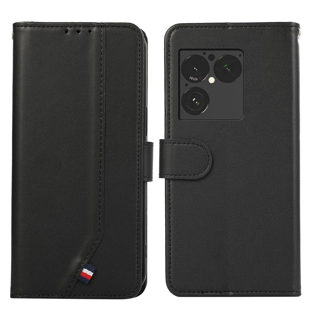 For Sony Xperia 1 VIII Case RFID Blocking Flip Leather Phone Cover - Black - 1