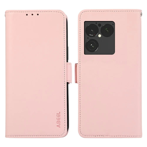 ABEEL For Sony Xperia 1 VIII Case Leather Phone Cover with RFID Blocking Wallet - Pink - 1