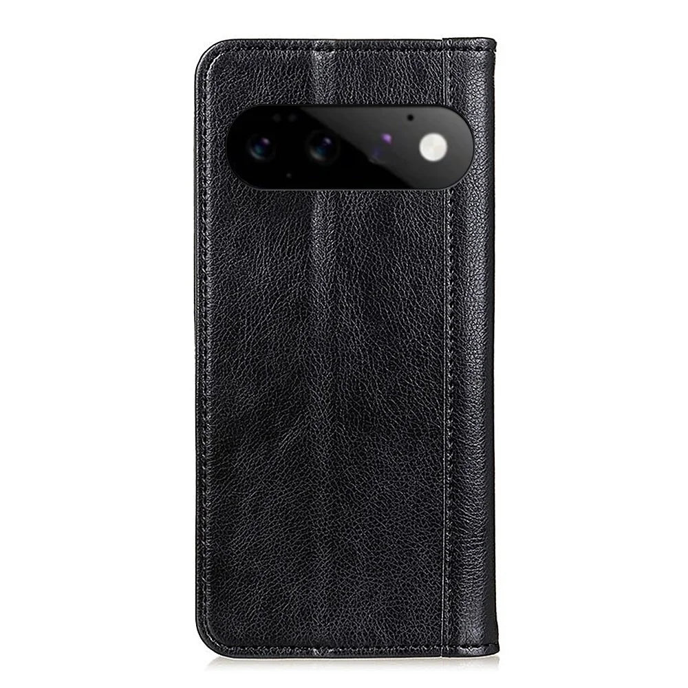 For Google Pixel 11  /  Pixel 11 Pro Stand Case Split Leather Litchi Texture Wallet Phone Cover - Black - 7
