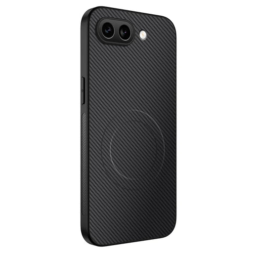 WANLONFENG For Google Pixel 10a TQ Series Magnetic Case Carbon Fiber Texture PC TPU Phone Cover - Black - 1