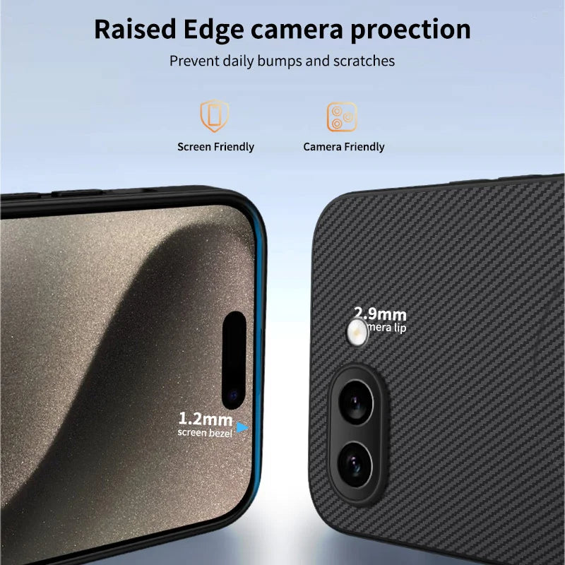 WANLONFENG For Google Pixel 10a TQ Series Magnetic Case Carbon Fiber Texture PC TPU Phone Cover - Black - 3