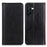 For Samsung Galaxy A27 5G Stand Case Split Leather Litchi Texture Wallet Phone Cover - Black - 1