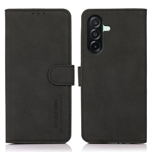 KHAZNEH For Samsung Galaxy A27 5G Case Anti Scratch PU Leather Wallet Stand Phone Cover - Black - 1