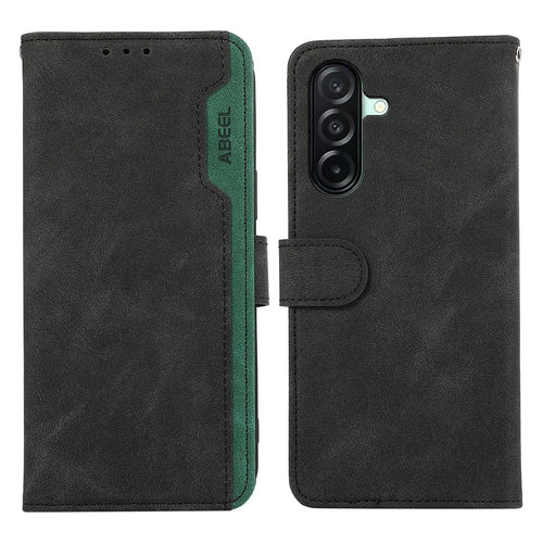 ABEEL For Samsung Galaxy A27 5G Case Color Splicing Leather Flip Phone Cover RFID Blocking - Black - 1