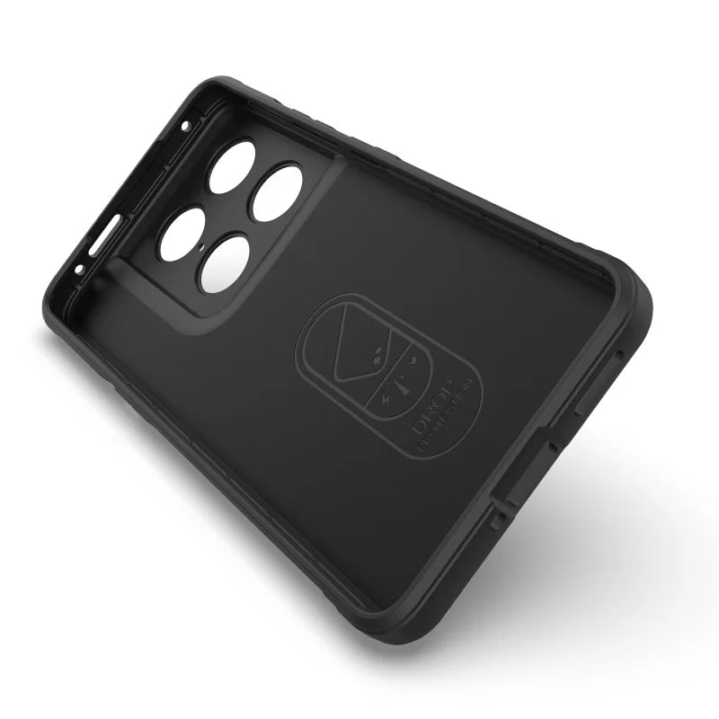 WANLONFENG For Motorola Moto X70 Air Pro 5G / Motorola Signature 5G TPU Case HD Series Anti Slip Phone Cover with Tempered Glass - Black - 2