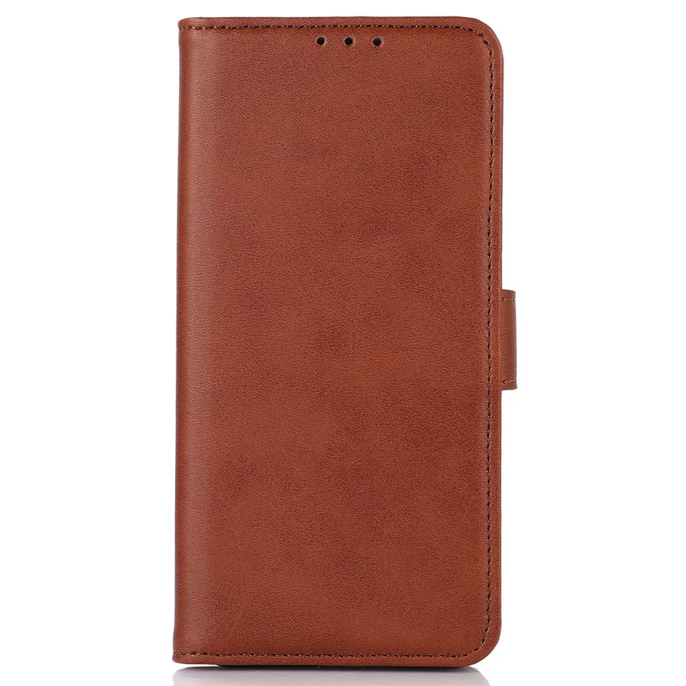 For Sony Xperia 1 VIII Case Cowhide Texture Leather Wallet Phone Cover with Stand - Brown - 6