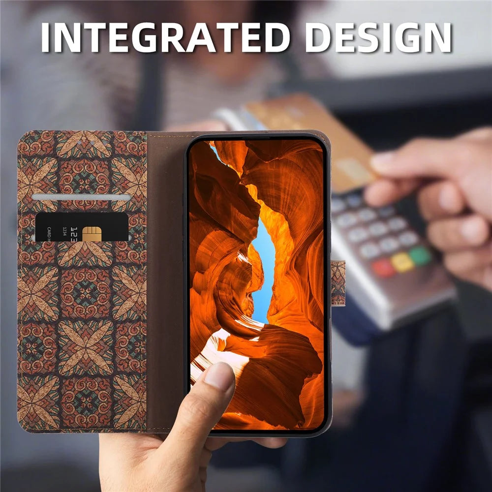 For Google Pixel 11  /  Pixel 11 Pro Leather Wallet Case Bohemian-style TPU PU Phone Cover with Stand - Hearts - 4