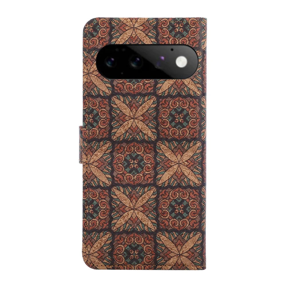 For Google Pixel 11  /  Pixel 11 Pro Leather Wallet Case Bohemian-style TPU PU Phone Cover with Stand - Hearts - 7