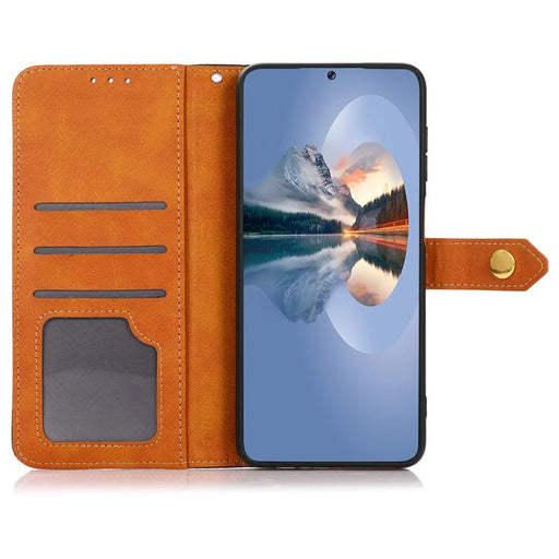 KHAZNEH For Google Pixel 11  /  Pixel 11 Pro Wallet Case Gold Magnetic Clasp Cowhide Texture Leather Flip Stand Phone Cover - Blue - 2