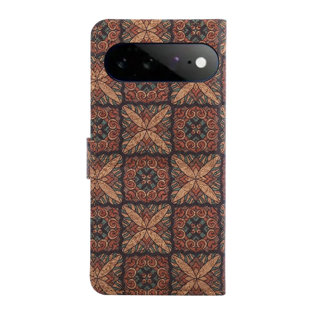 For Google Pixel 11 Pro XL Leather Wallet Case Bohemian-style TPU PU Phone Cover with Stand - Hearts - 7
