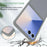 For Samsung Galaxy Z Flip7 5G Translucent Case Anti-fingerprint Shockproof TPU PC Protective Cover - Grey - 4