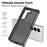 For Samsung Galaxy Z Fold6 5G Translucent Case Anti-fingerprint Shockproof TPU PC Protective Cover - Black - 2