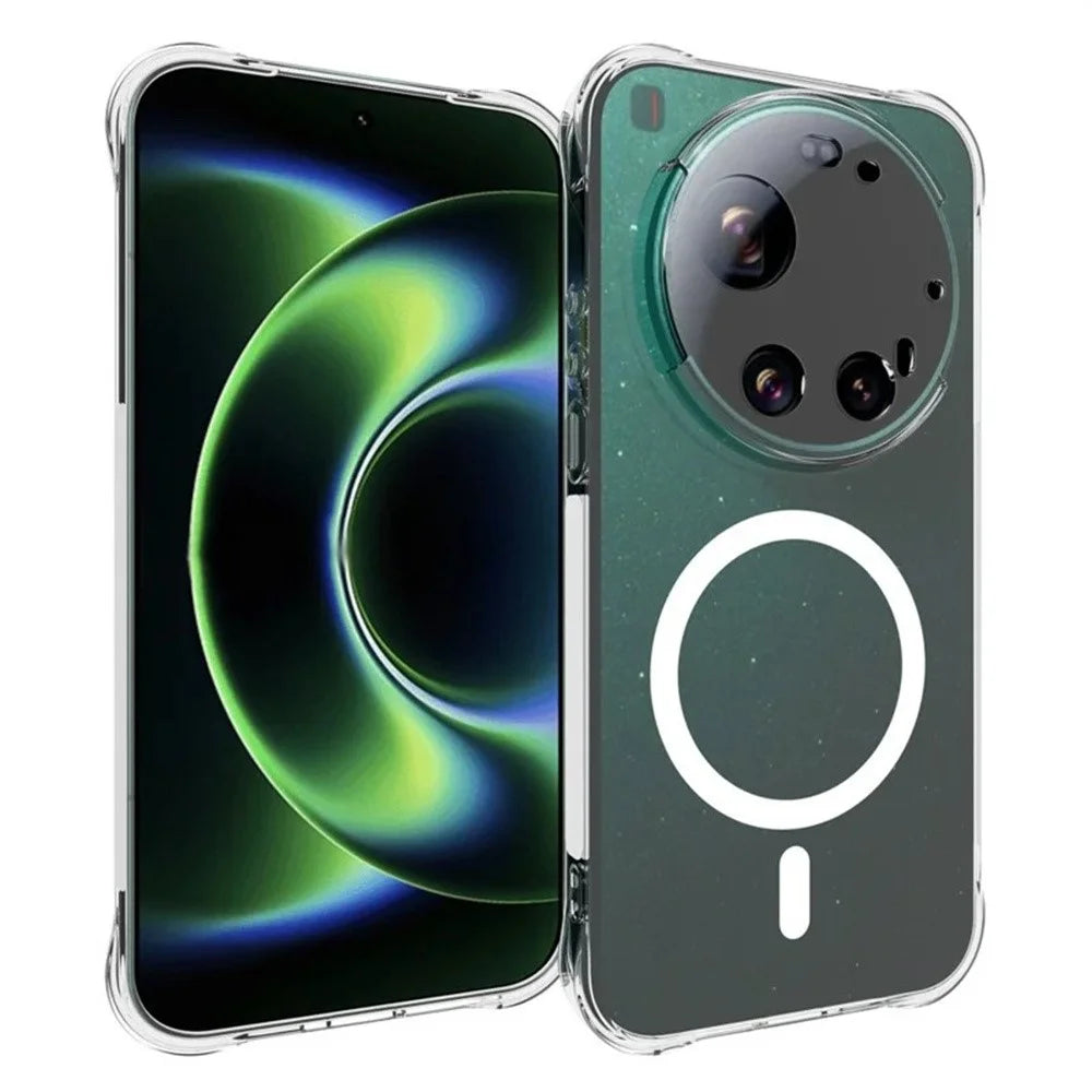 WANLONFENG WL1 Series For Xiaomi 17 Ultra 5G 2.0mm Magnetic Case Clear TPU Phone Back Cover with 2Pcs Screen Films - Transparent - 2