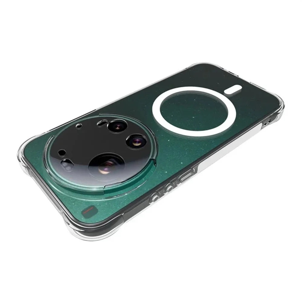 WANLONFENG WL1 Series For Xiaomi 17 Ultra 5G 2.0mm Magnetic Case Clear TPU Phone Back Cover with 2Pcs Screen Films - Transparent - 3