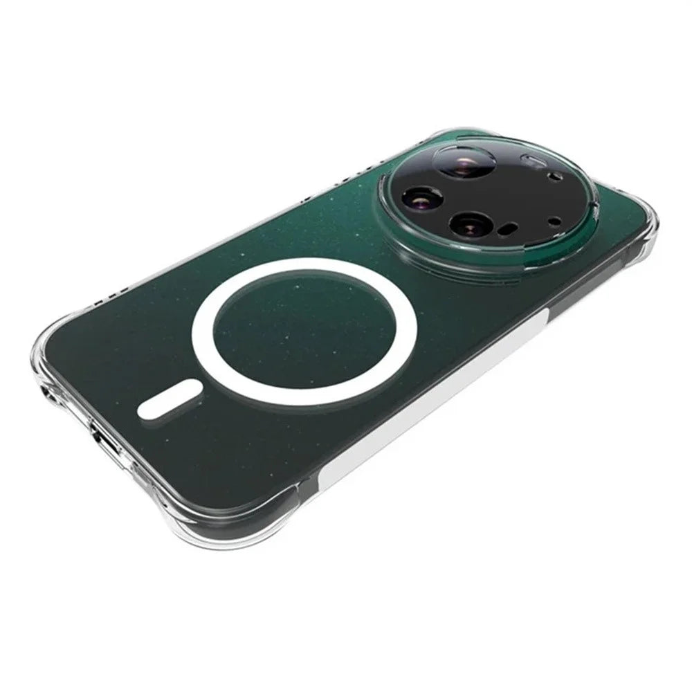 WANLONFENG WL1 Series For Xiaomi 17 Ultra 5G 2.0mm Magnetic Case Clear TPU Phone Back Cover with 2Pcs Screen Films - Transparent - 4